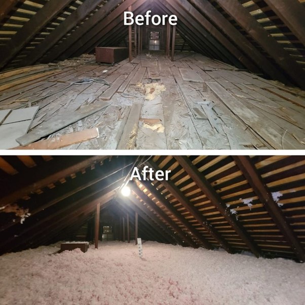 Attic Insulation Installation